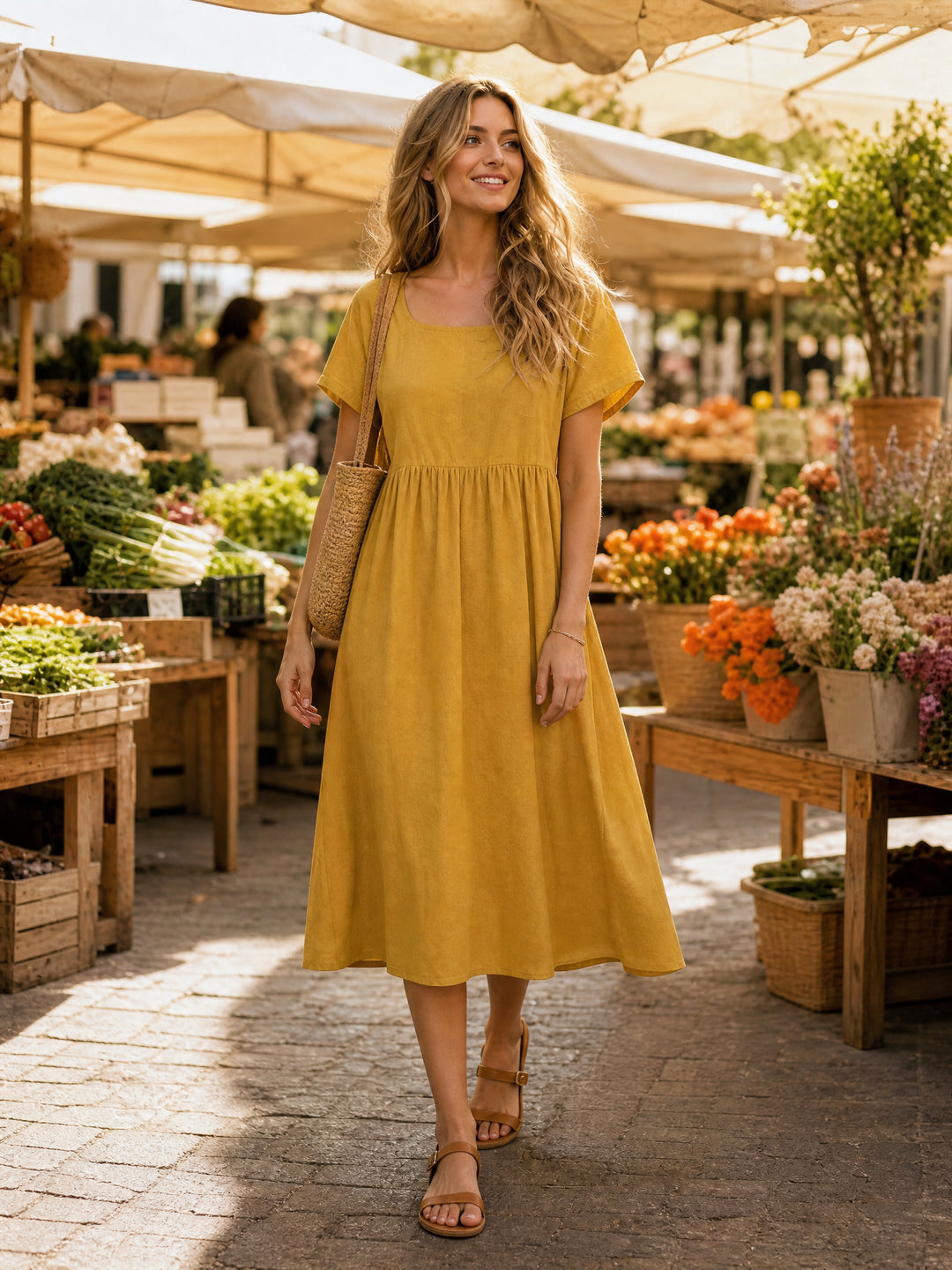 Lässiges Midi-Freizeitkleid für den Alltag