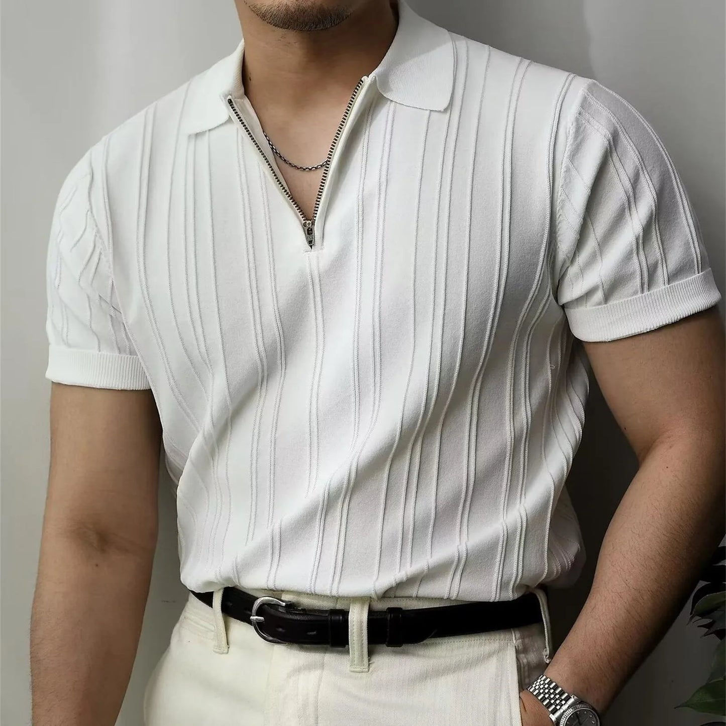 Slim fit textured shirt