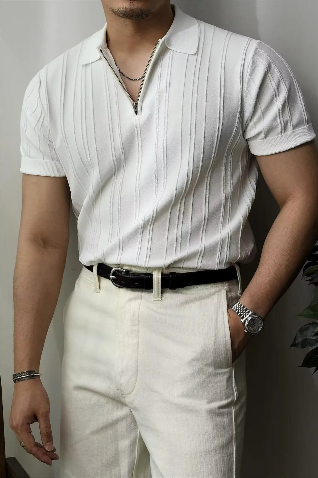 Slim fit textured shirt
